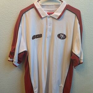 San Francisco 49ers NFL White and Red Polo Shirt